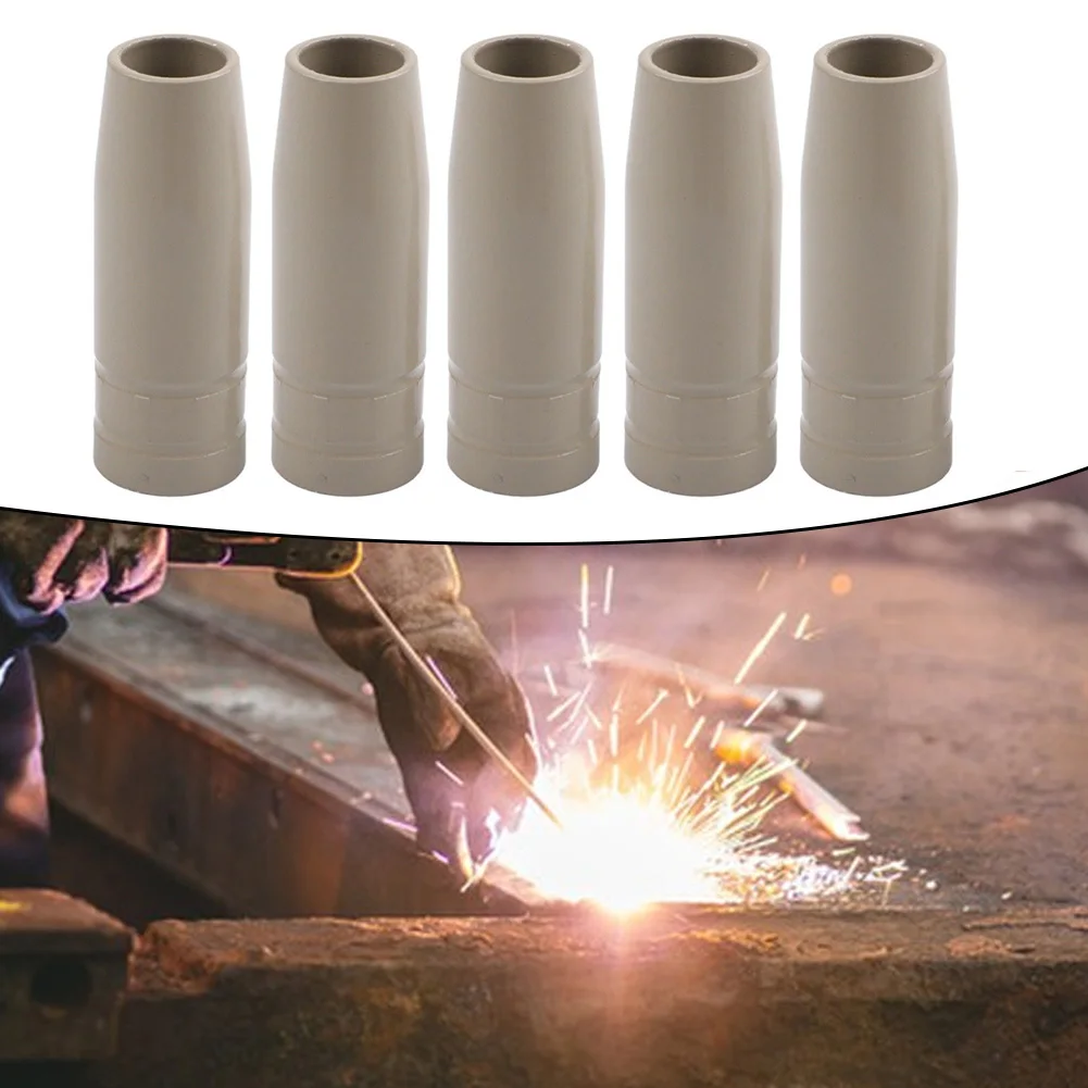 5PCS For MIG Welding Nozzles Non-Stick Coated for 15AK Torch Protection Machined Metal Nozzles for Repeatable Results