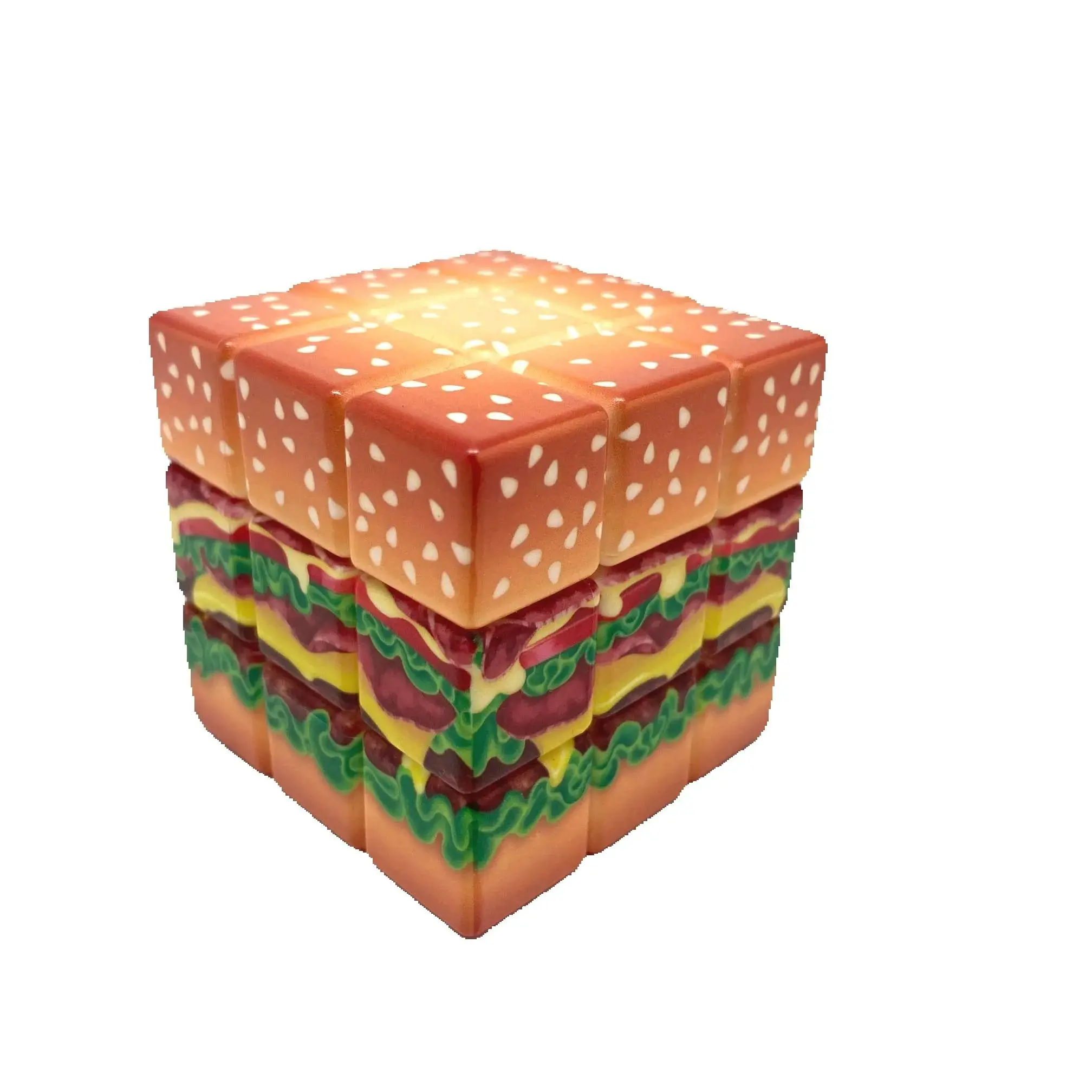 Calvin Yummy Cheess Hamburger 3x3 Magic Cube Strange Shape Magic Cube Puzzle Toy Children Gift Cubo Magico Puzzle