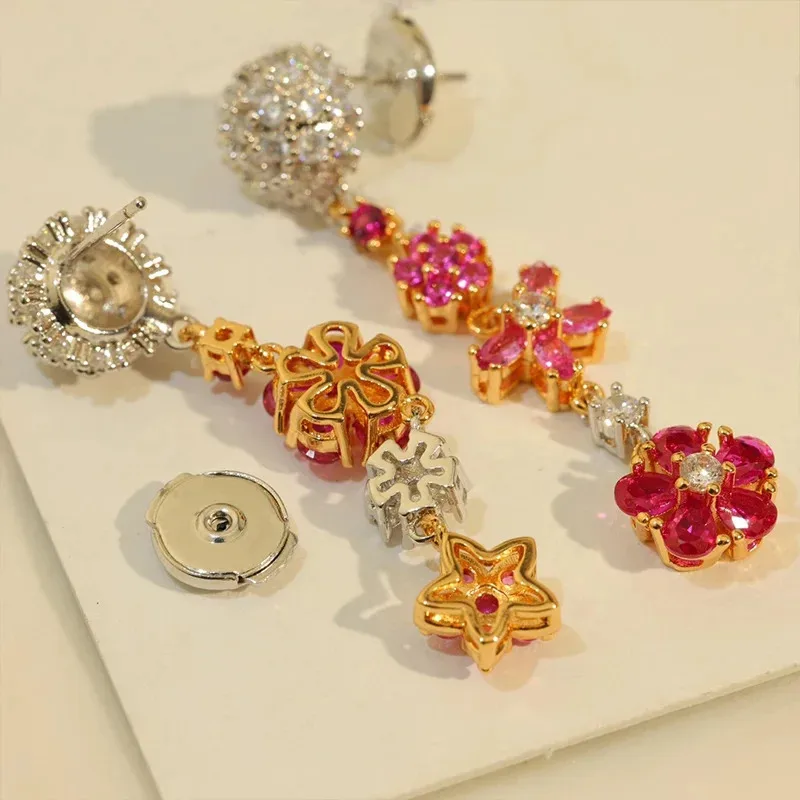 

Серьги-гвоздики Roseie 2026 с цветочным узором и кубическим цирконием – изящный цветочный дизайн, универсальные для дневного и вечернего образов