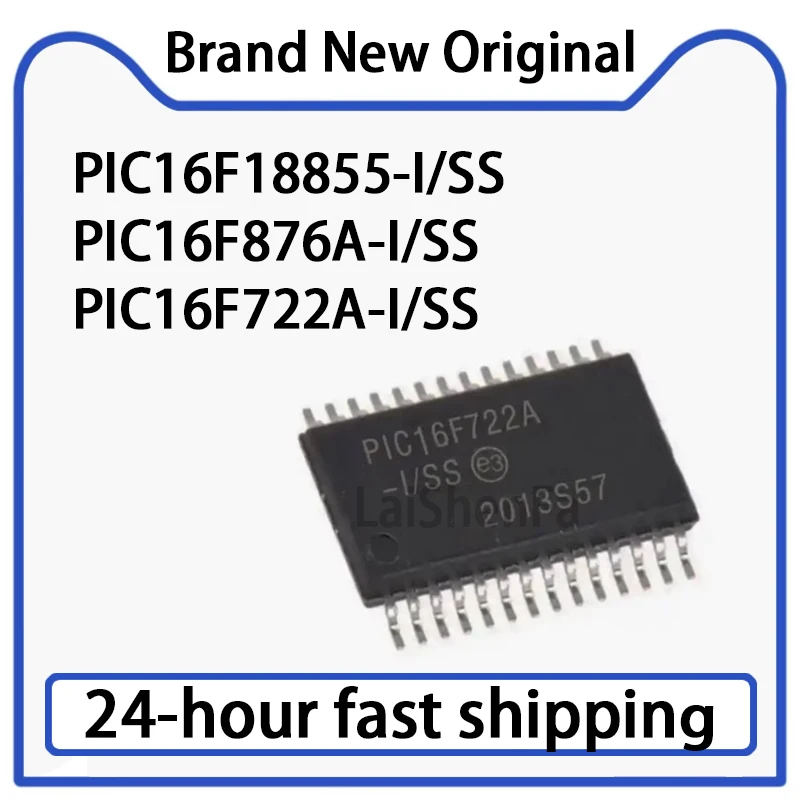 1PCS PIC16F18855-I/SS  PIC16F876A-I/SS  PIC16F722A-I/SS SMT SSOP-28 Microcontroller Original Stock