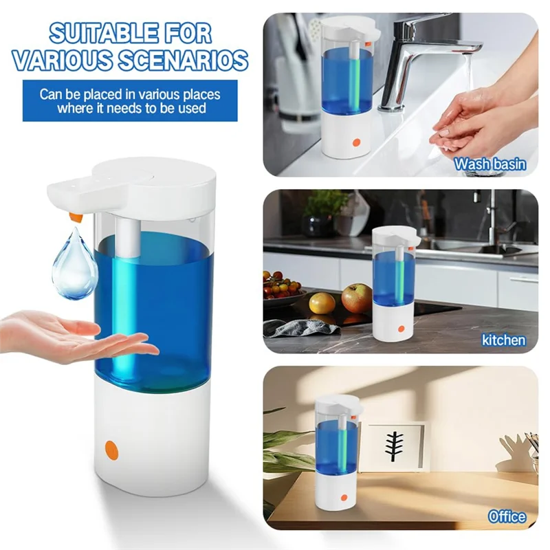 

ABWM-Настенный бесконтактный электрический дозатор жидкого мыла-автоматический, 4 регулируемых уровня, 13,5 унции для дома и офиса