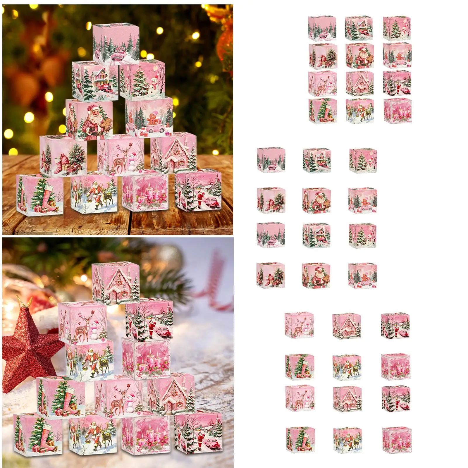 Sacchetto regalo di Natale Sacchi di Natale Confezione regalo di carta per le vacanze per gli amici
