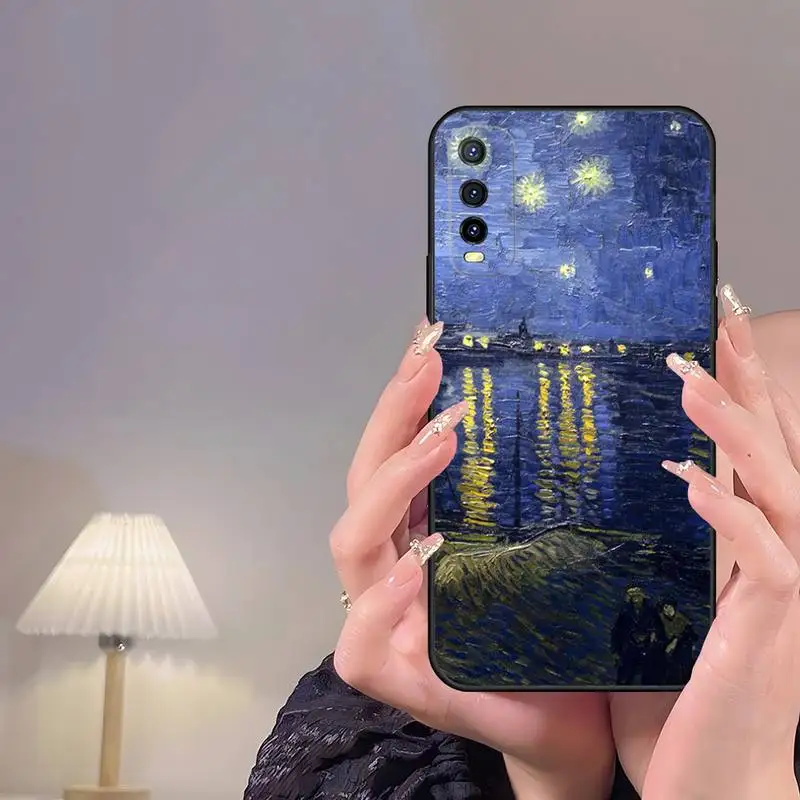 Van Gogh Art Illustration Phone Case For OPPO Find X5 X3 X2 A93 Reno 4 3 Pro A74 A72 A53 A77 A52 A93 S 4G Funda Mobile Phone Bag