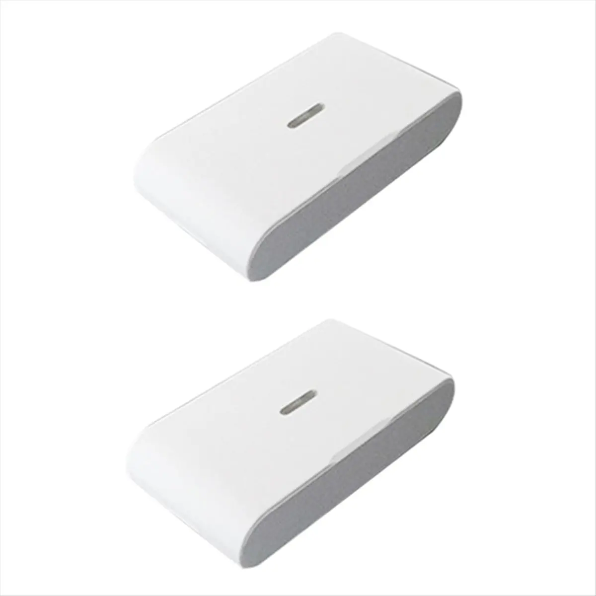 2pcs 433MHz Wireless Vibration Glass Break Detector, Adjustable Sensitivity, Compatible with Alarm Systems White