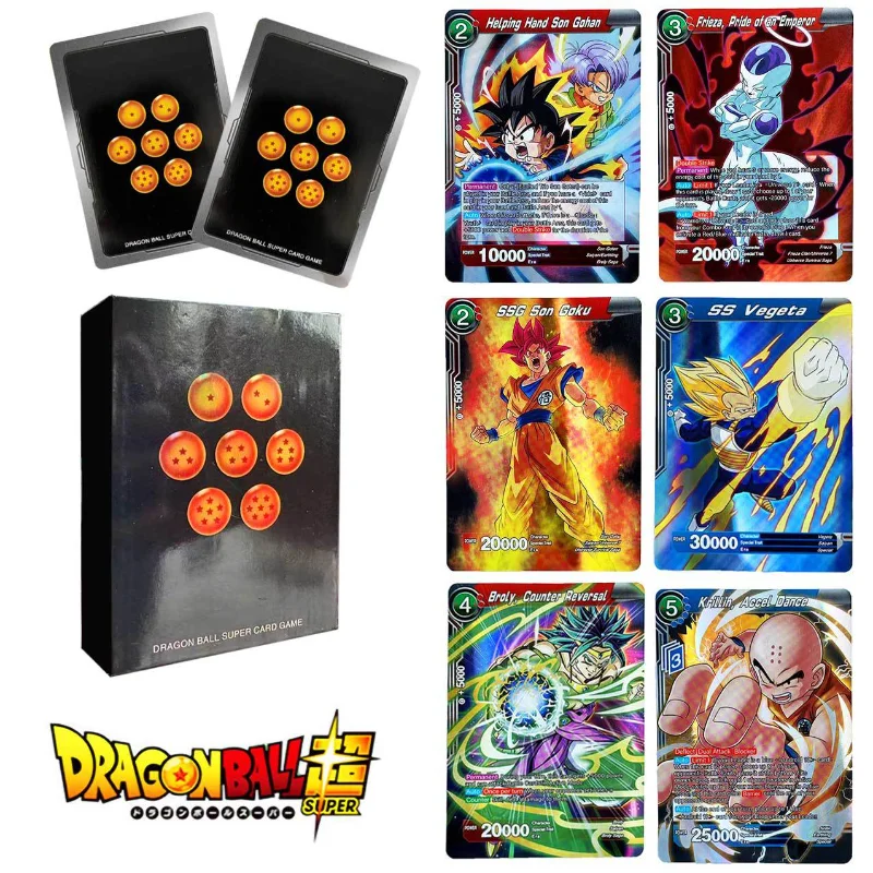 Nuovo 50 pz English Dragon Ball Z GT super card Goku Vegeta Frieza non ripeti high combat power game battle collection card