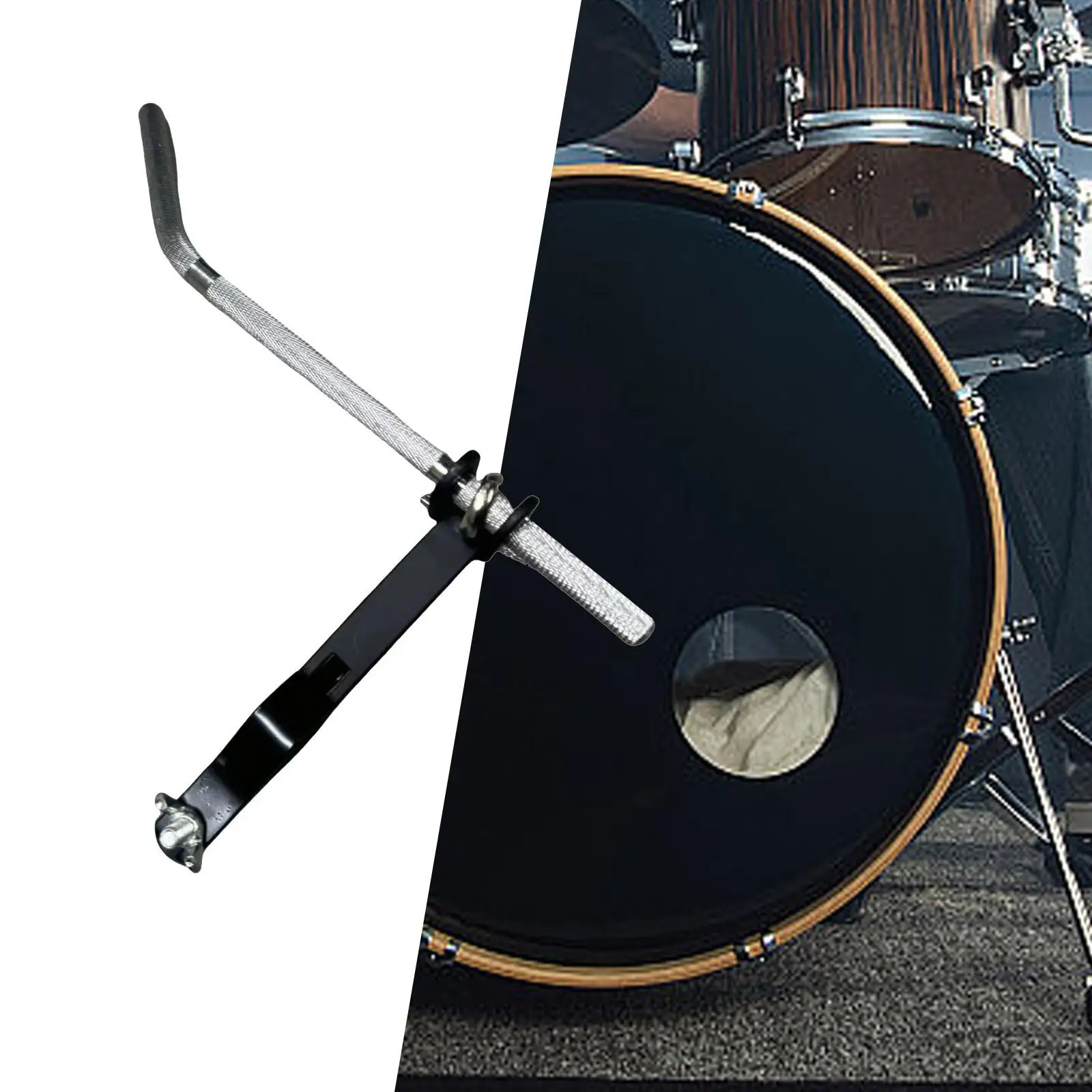 

Hand Percussion Tambourine Holder with Metal Bell for Musicians