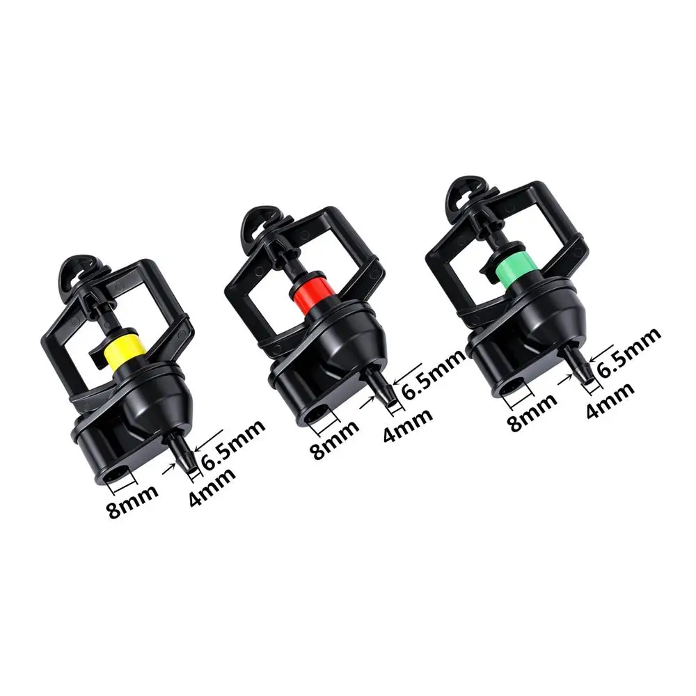 5Pcs 4/7mm Rotating Micro Sprinkler 360° Garden Irrigation Sprayer Nozzle for Greenhouse Lawn Watering Cooling 3-Color Optional