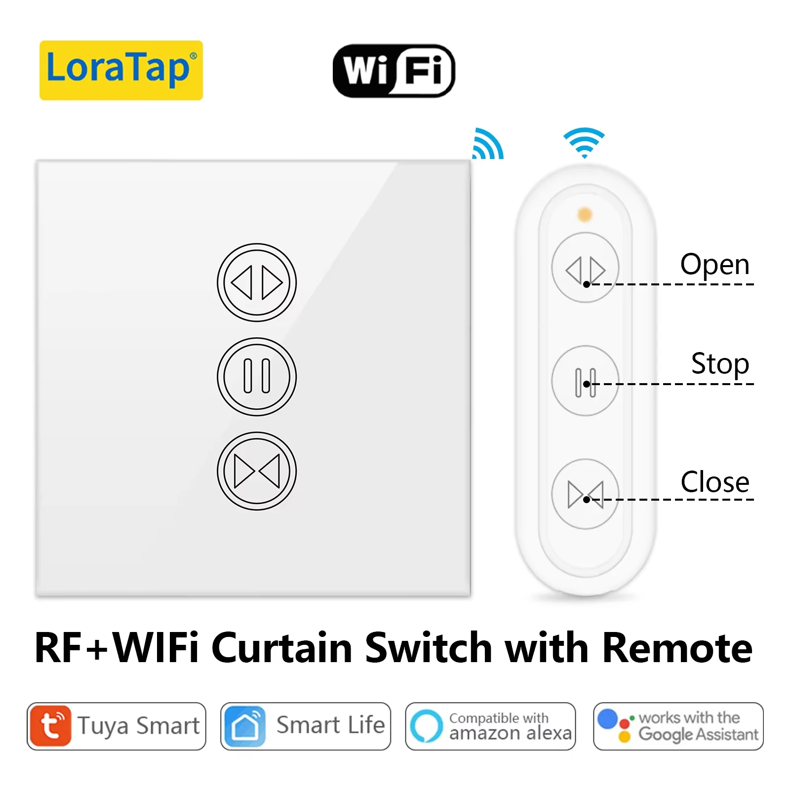 Tuya vie intelligente RF WIFi stores à rideaux intelligents interrupteur de volet roulant Google Home Alexa écho commande vocale intelligente maison App minuterie