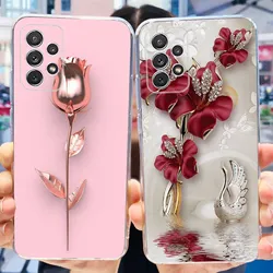 For Samsung Galaxy A32 Case Samsung A32 4G SM-A325F Elegant Printing Soft Silicone TPU Phone Back Cover For Samsung A32 4G