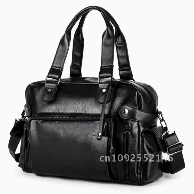 New Fashion Men's Handbag Large Capacity Casual Versatile Brand Portable Bag High Quality Shoulder Travel Bag Bag Storage Trend