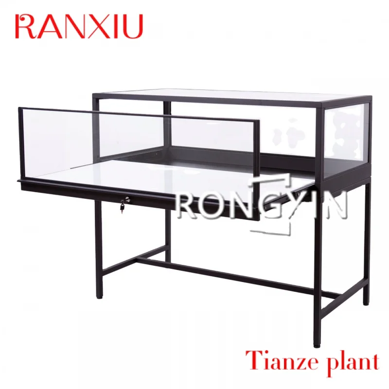 

CustomLuxury watch Showroom Counter locable Jewelry Vitrine Showcase Glass Jewellery Display Cabinet table