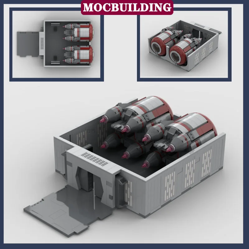 MOCBUILDING Raum Wars Außen Korridor System Armory Zimmer Gebäude Modell Baustein Montage MOC Sammlung Spielzeug Geschenk 9