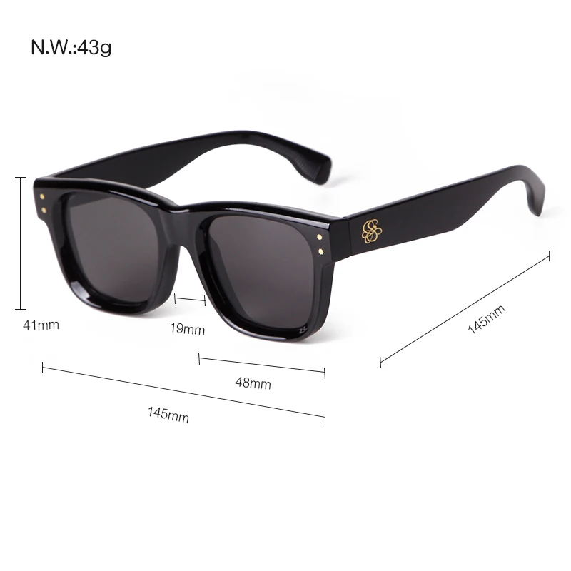 Klassische Niet quadratische Sonnenbrille Frauen Männer 2024 Marke Designer Mode Vintage Nagel rahmen Schildpatt Sonnenbrille uv400 s24115 – Detail 2