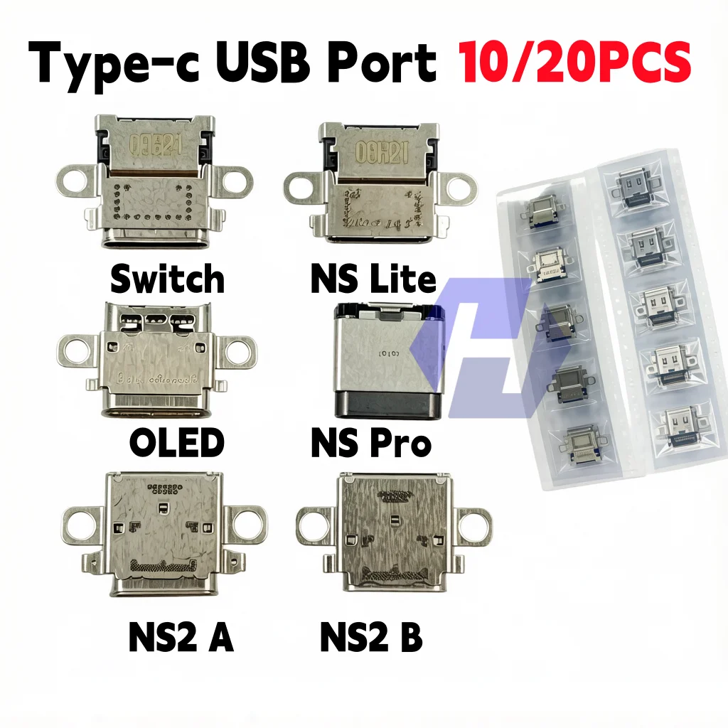 10/20PCS Replacement for Nintendo Switch 2 Charging Port Dock Connector NS Switch Lite OLED USB Type C Charge Power Socket Port