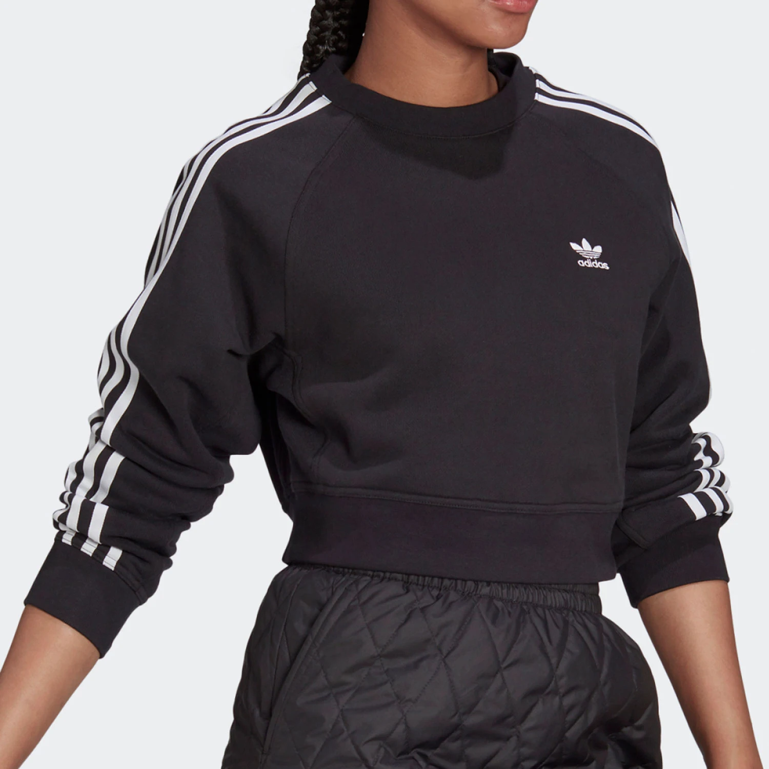 

Adidas Originals Женская укороченная спортивная толстовка в полоску H43924