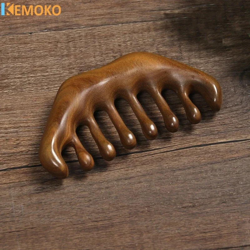 Sandalwood Massage Comb, Massage Comb, Head Meridian Comb, Carry Wooden Meridian Comb with Hand Gifts Scalp Applicator Gua Sha