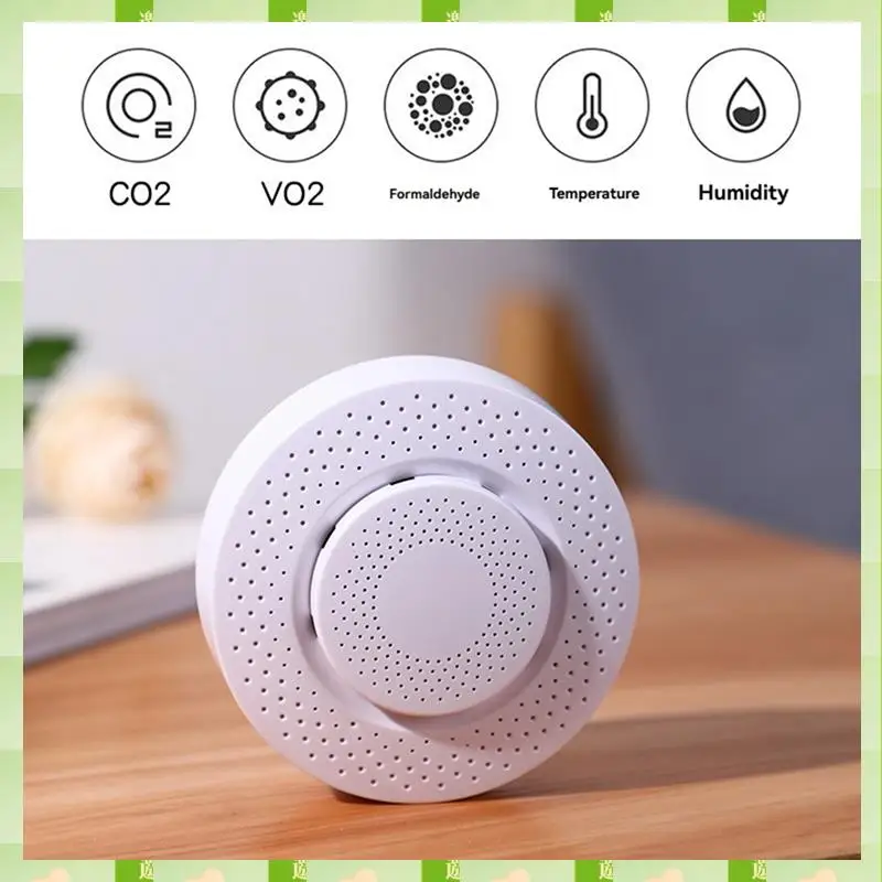 2025 Tuya WIFI مراقبة جودة الهواء 5 في 1 الفورمالديهايد VOC CO2 مستشعر كاشف درجة الحرارة والرطوبة يدعم جهاز التحكم عن بعد، Tuya #5