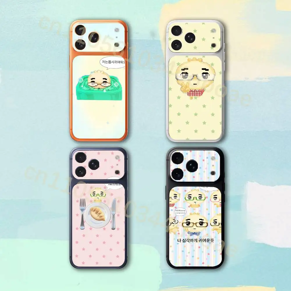 

Korean G-Glasses Dumpling Fiber Skin Wrap Change Case for iPhone 17Pro,17Pro Max Back Sticker Cover
