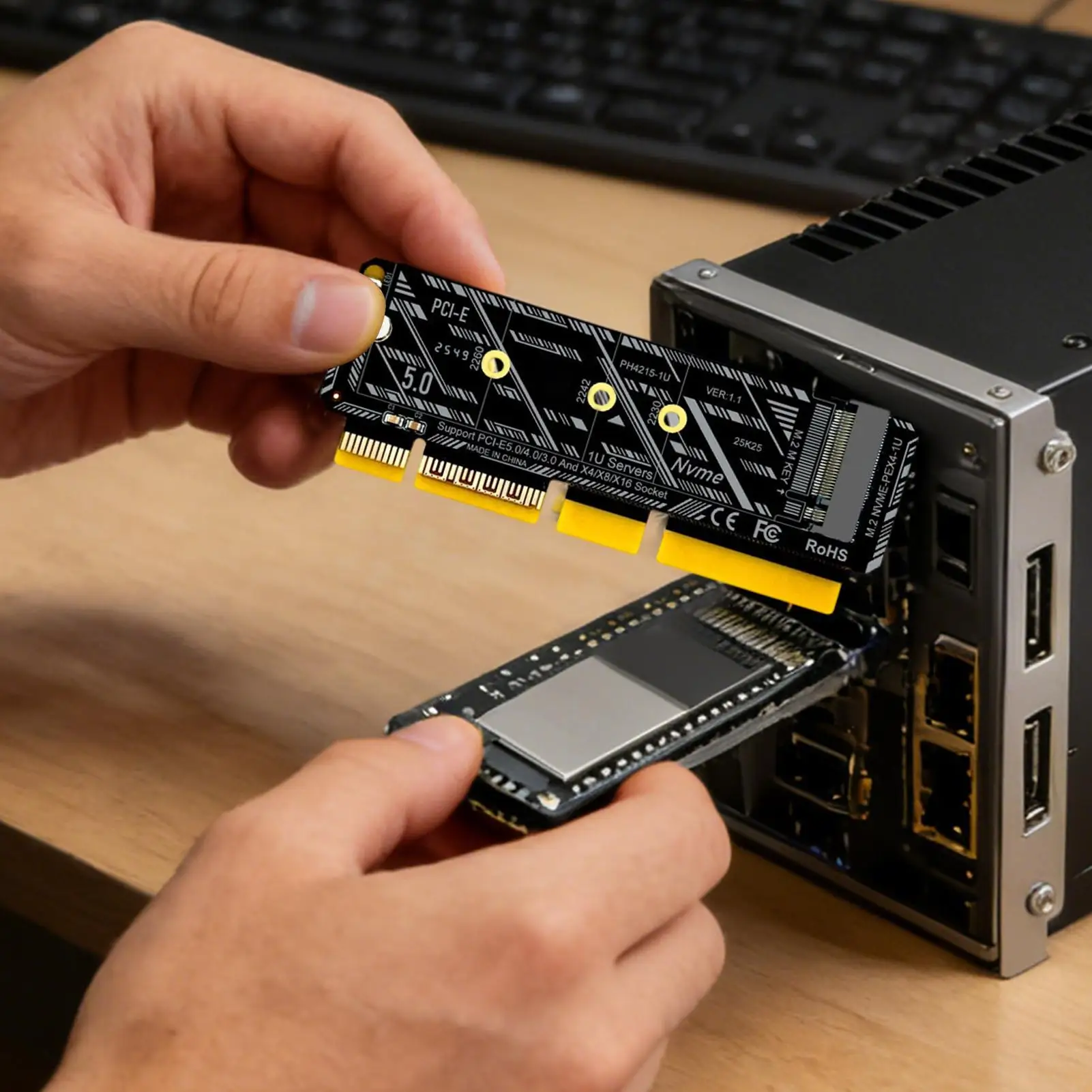 Internal pcie USB expansion card 64Gbps Hard Disk Adapter Pcie Expansion Board for Controller Data Cable Desktop
