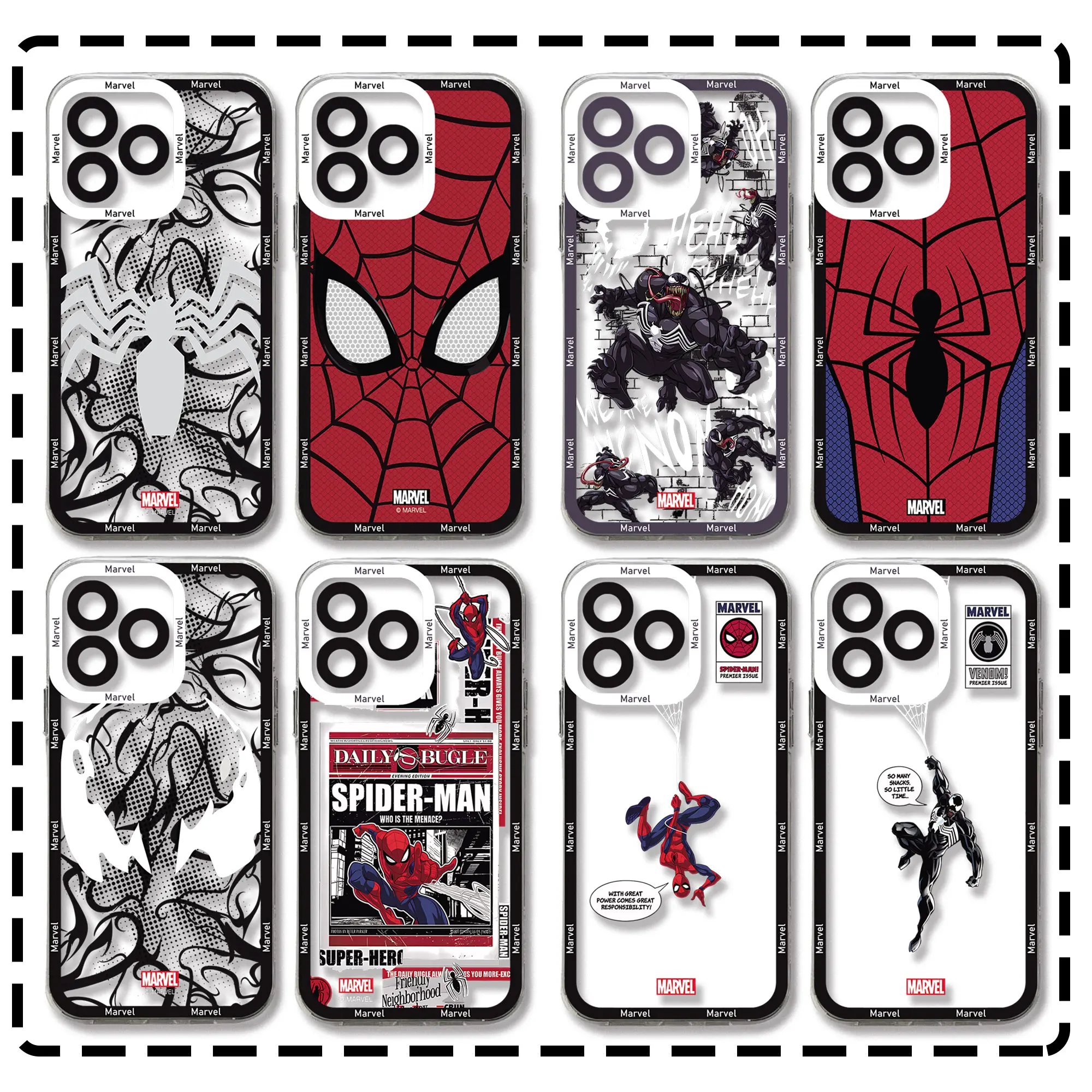 M-Marvels Phone Case for IPhone 15 14 13 12 11 Mini Pro Max X XR XSMax 6S 6 7 8 Plus SE20 Transparent Cover