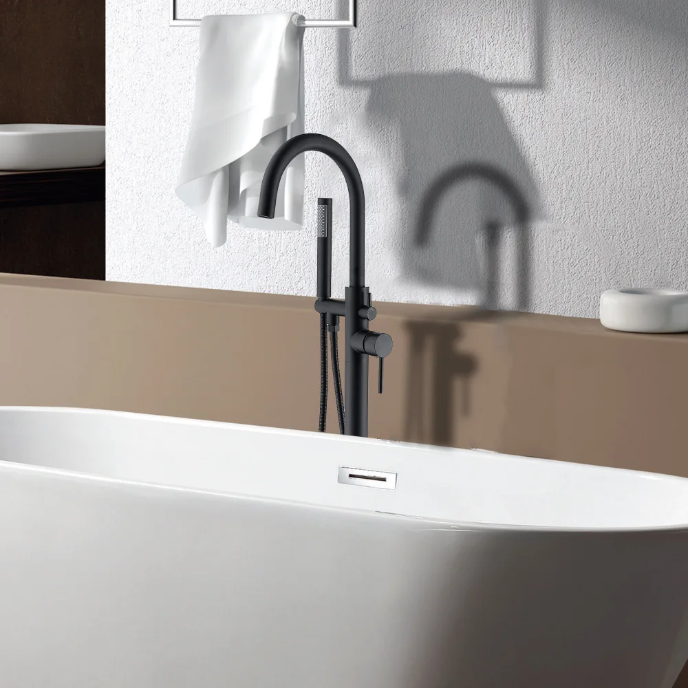 

Freestanding Bathtub Faucet with Hand Shower