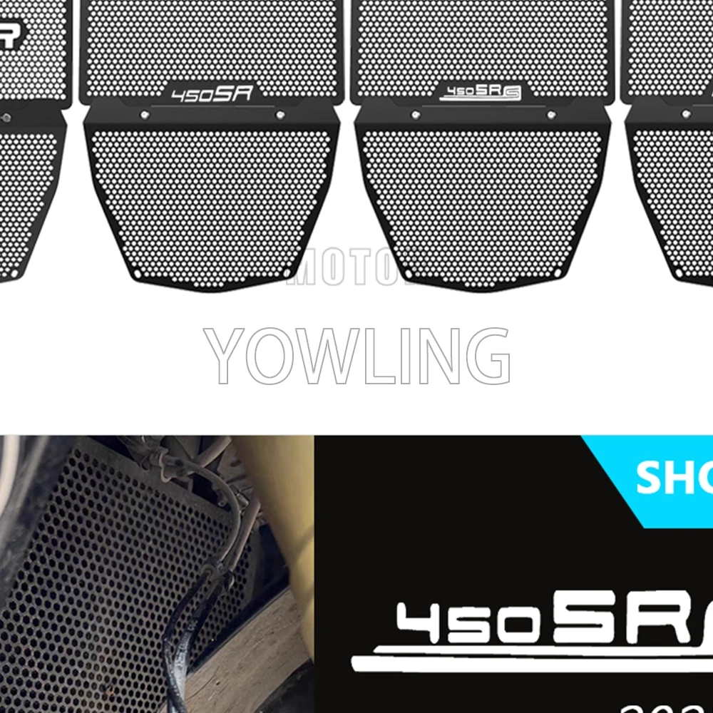 

For CFMOTO CF MOTO 450SR 450SS 450 SR/SS 2023 2022 2024 2025 2026 CNC Motorcycle Radiator Grill Guard oil cooler Guard Cover Set
