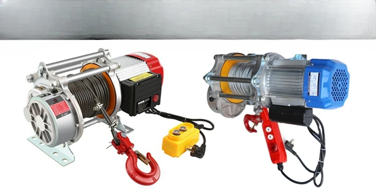 wire rope cable lifting 30m 60m 100m 500kg 600kg 750kg 1000kg 220V 50HZ 1P 2P 3P mini small electric wire rope hoist