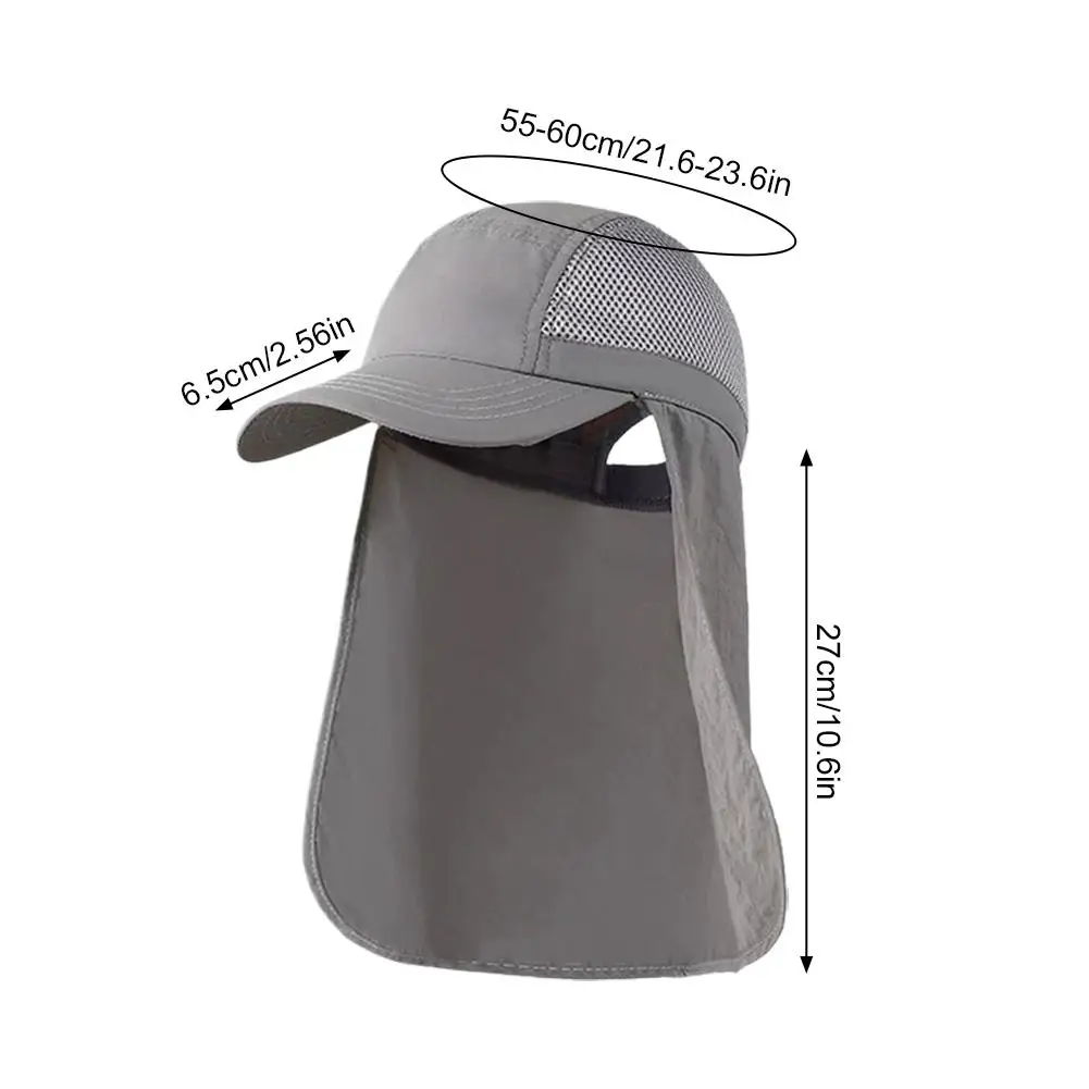 Outdoor-Wanderkappe Reise-Anglerhut Wanderhut Sonnenkappe mit Sonnenschutz und Nackenschutz, für Männer und Frauen – Detail 16