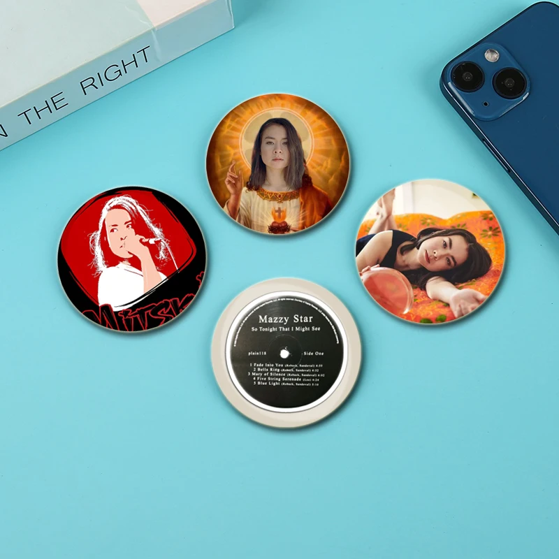 Singer-songwriter Mitski Brooches Classic Music Album Badge Handmade Creative Lapel Pins for Backpack Collar Jewelry Accessories