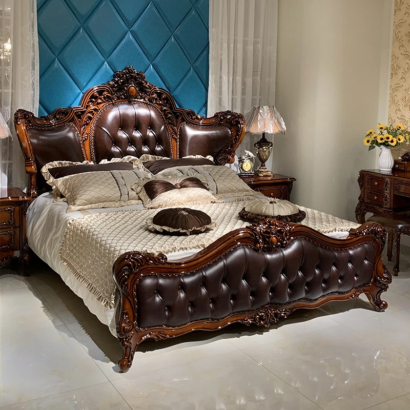 Noble Bedroom Furniture Set Luxury King Size Bed Modern Furniture Set , Modern Luxury Furniture Sets Worth Having