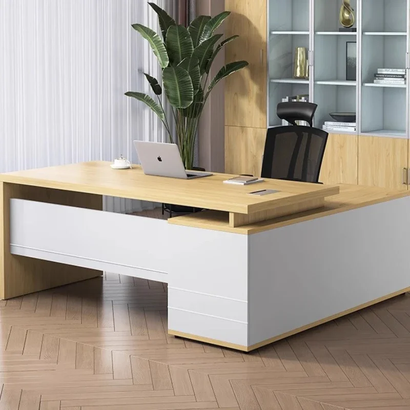 

Wooden Boss Table Simple Modern Cabinet Designer Reading Reading Desk Secretary High Quality Art Bureau Meuble Office Furniture