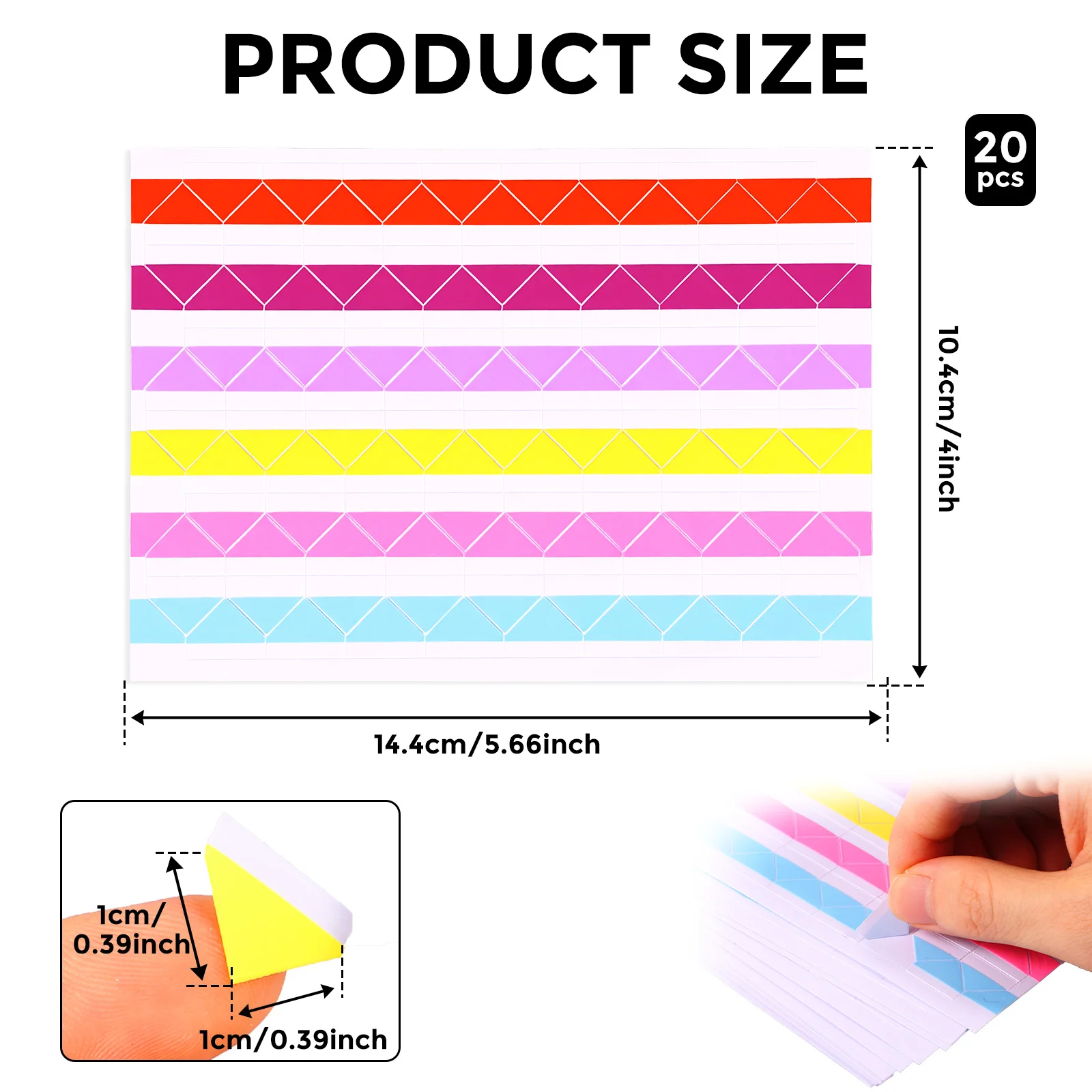 20 Pcs/Lot Self-adhesive Photo Corners PVC Triangle Photo Mounting Corners Stickers for DIY Handwork Scrapbook Photo Album Decor