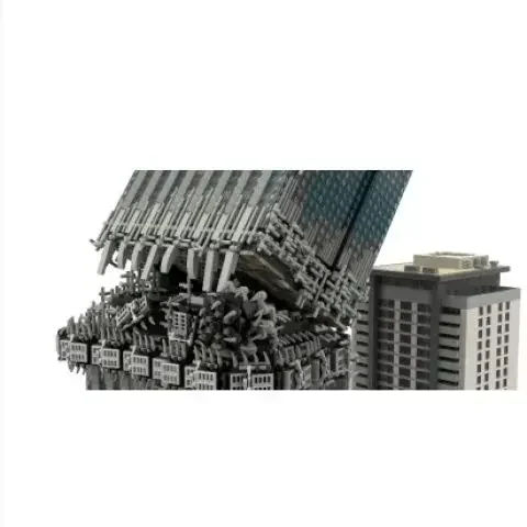 Skyscraper collapse repair 13,196 pieces, electronic drawings, splicing building blocks