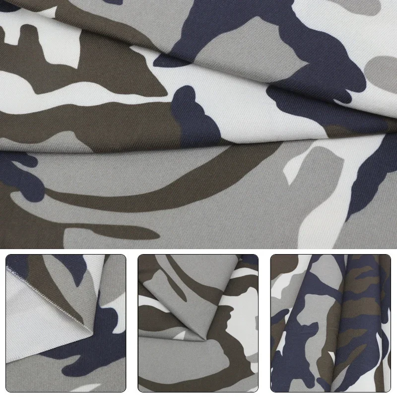 Tas pakaian luar ruangan kain Camo tebal cetak kamuflase katun poliester lebar 1.5 Meter bahan jahit DIY