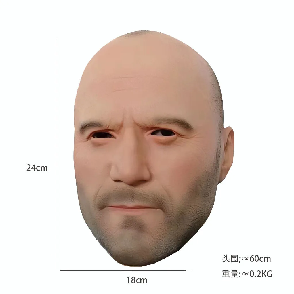 Masque effrayant d'halloween, tête complète en Latex, accessoires de Costume, déguisement de carnaval, fête pour homme adulte