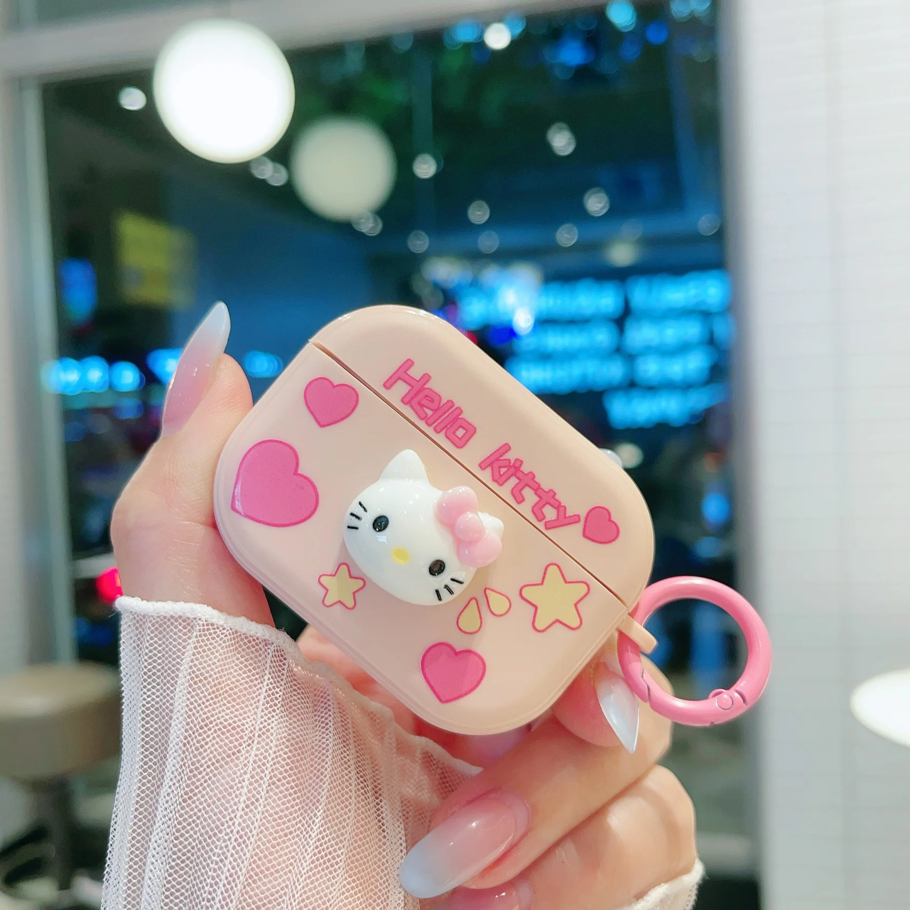 

Cartoon cute Hello Kitty wireless headset protective case for AirPods 1/2 Pro, 3, and Pro2 Convenient to carry