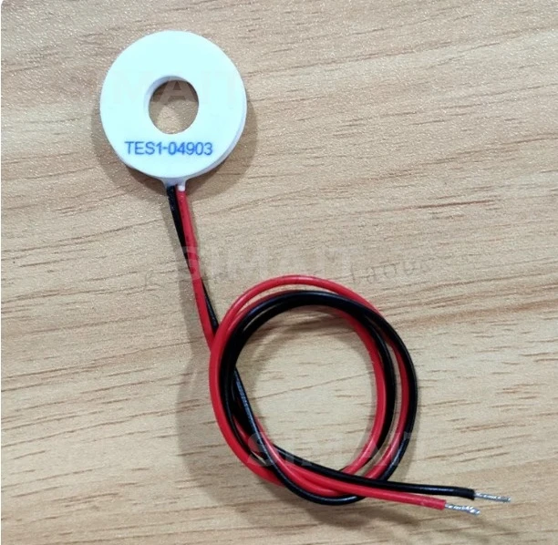 2Pcs TES1-04903 Thermoelectric Cooler Peltier Module, 26mm OD 10mm ID, 5V 3A Semiconductor Cooling Chip