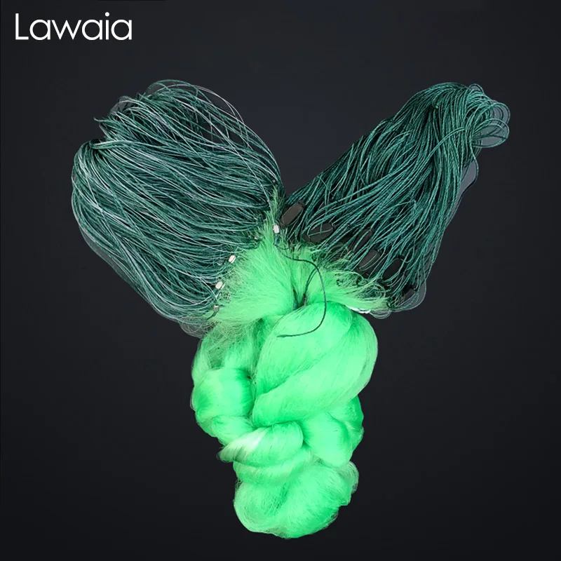 

Lawaia Fishing Sticky Net Three Layers 1.5mx100m long 4 Finger Net Imported High Quality Brown Silk Fish Landing Nets Fish Tools