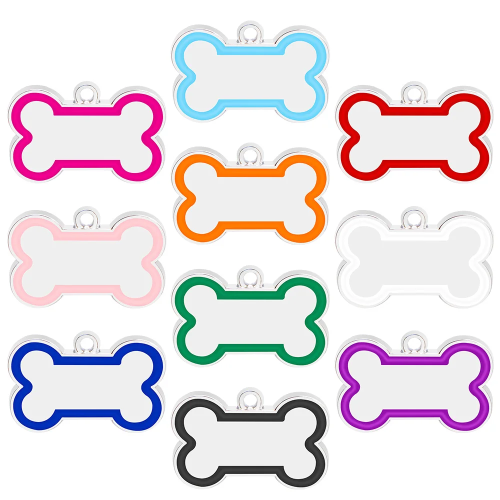 Wholesale 20Pcs Bone Dog ID Tag For Dogs Anti-lost Dog Tag Engraved Pet Name Phone Number ID Tags NamePlate Pendant