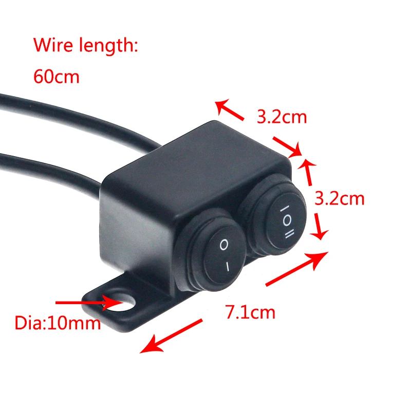 MotoLovee-Interrupteurs de guidon de moto, connecteur de bouton marche/arrêt, bouton poussoir pour touristes, interrupteur étanche pour vélo de