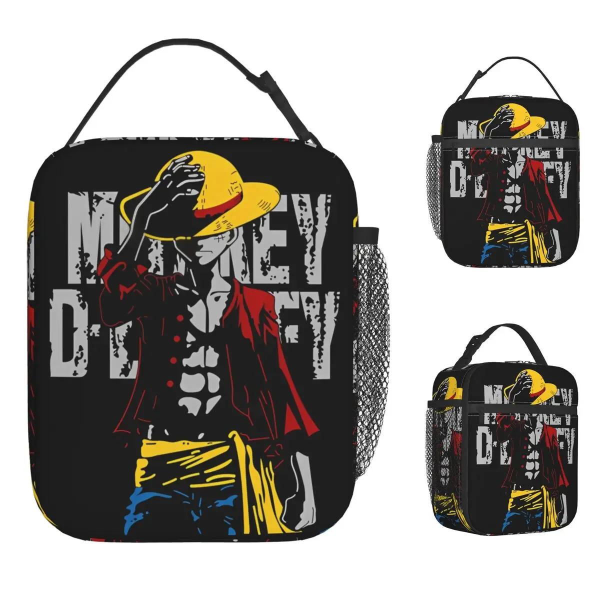 

Изолированная сумка для обеда в стиле аниме Luffy, большая вместительная сумка-холодильник Monkey D Luffy, сумка-холодильник, сумка для обеда, сумки для хранения еды в колледже