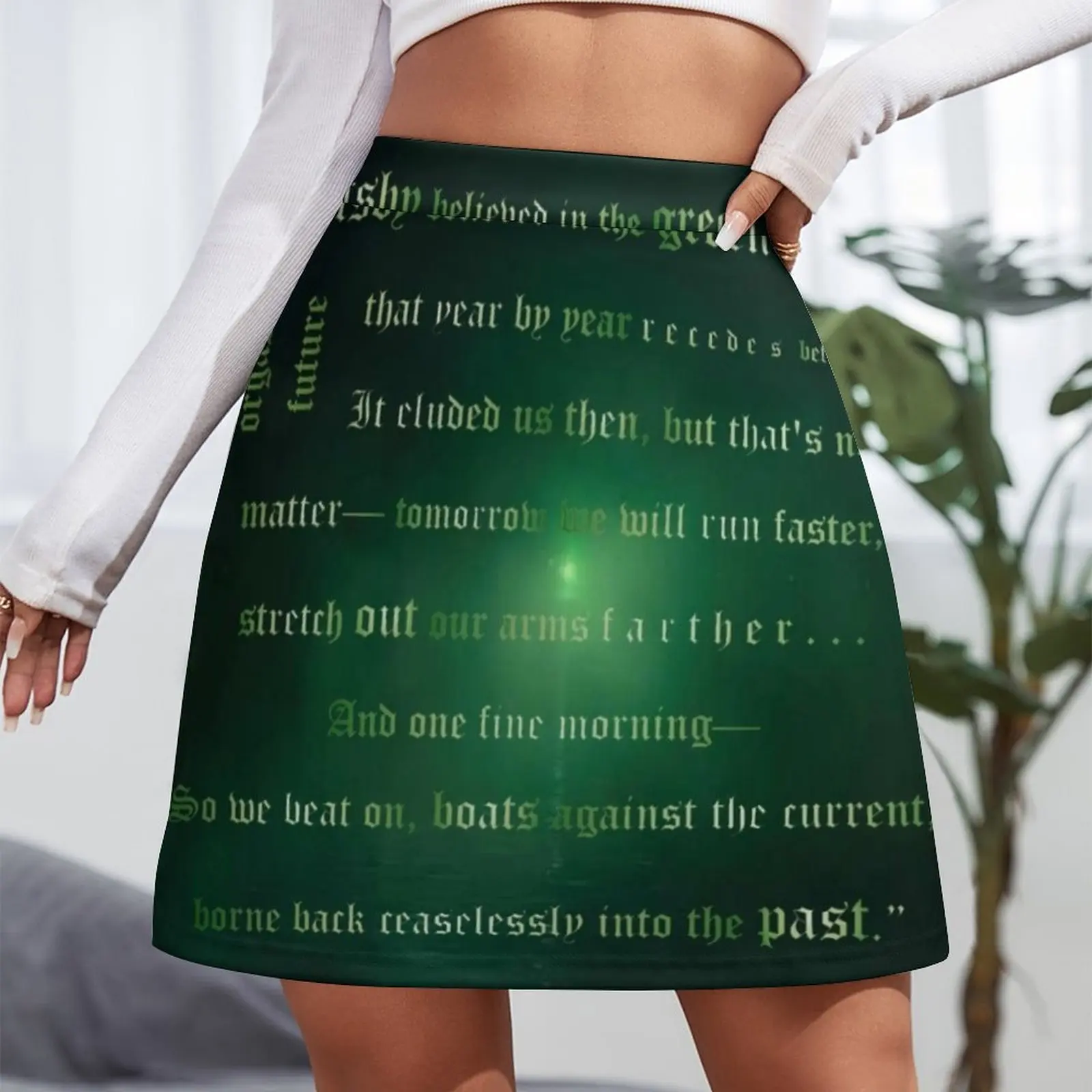 Gatsby believed in the green light Mini Skirt School skirt clothes for women