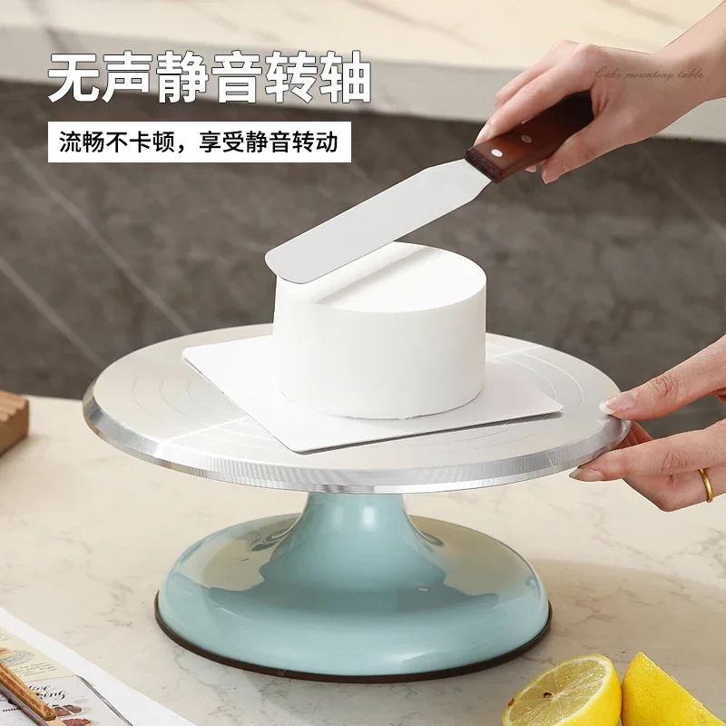 

Birthday Cake Decoration Turntable Aluminum Alloy Household Cake Plastering Turntable Tool Mold Base Commercial Turntable