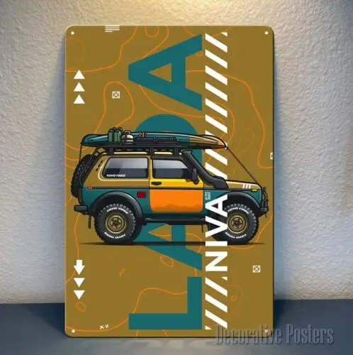 1x,Lada Niva Offroad Car Metal Poster - Collectable Tin Sign