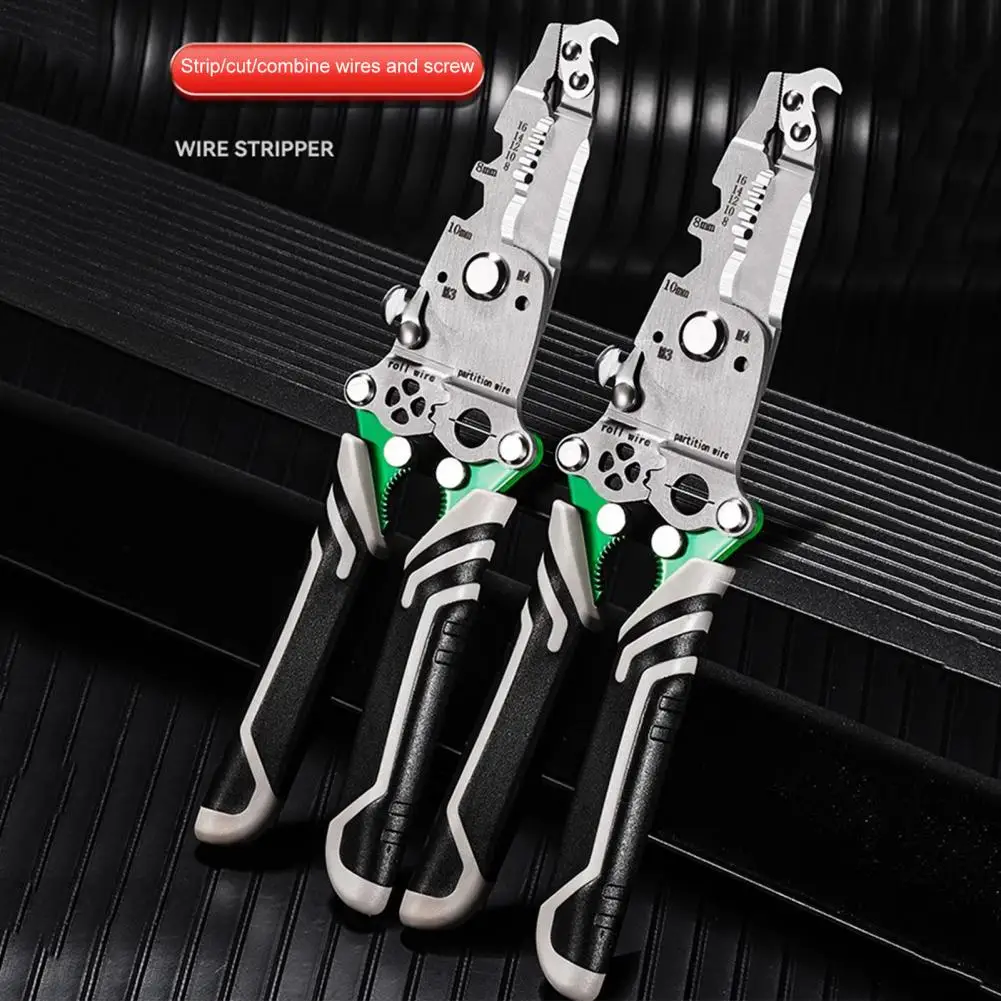 Multi-function Wire Stripping Pliers Foldable Wire Stripper Wire Splitting Tool Crimper Cutter Electricians Cable Cutting Pliers