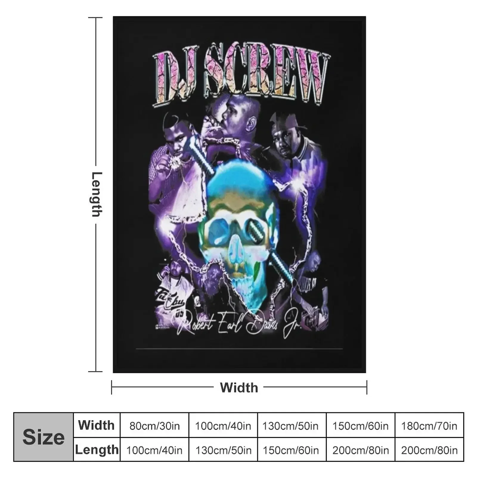 Dj Screw Throw Blanket Bed Fashionable Flannel Fabric Blankets