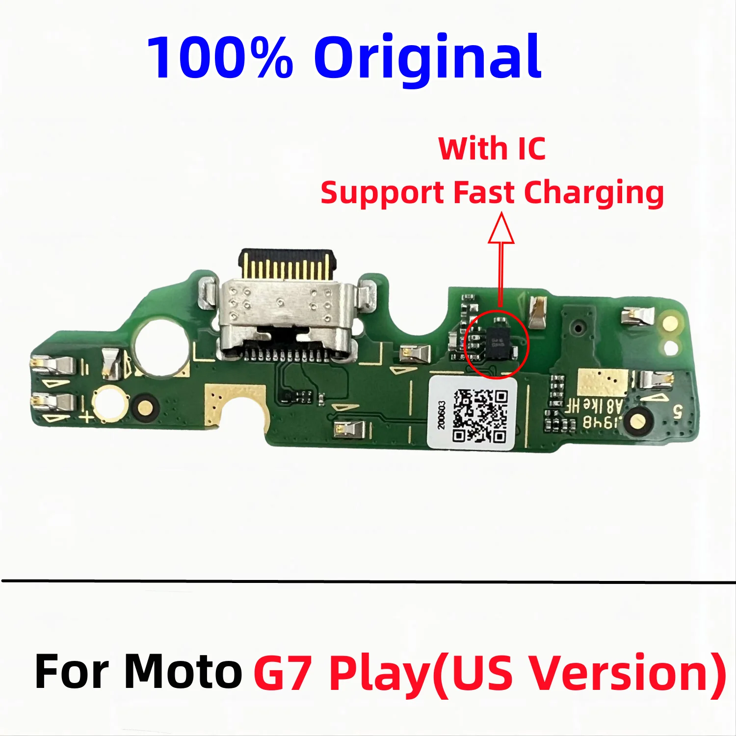 Original USB Charger Dock Connector Board Charging Port Flex Cable For Motorola Moto G7 Play US Version