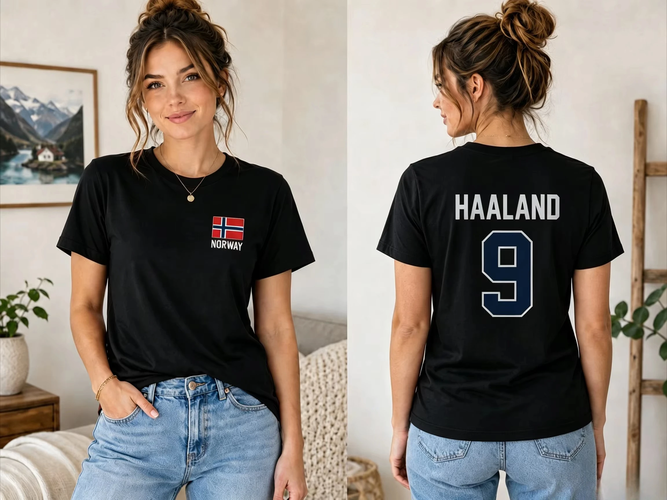 Men & Youth Norway Soccer Jersey Chest Flag Patch & Digit 9 Letter Print Motifs 2026 Athletic Emblem Fan Football Shirt