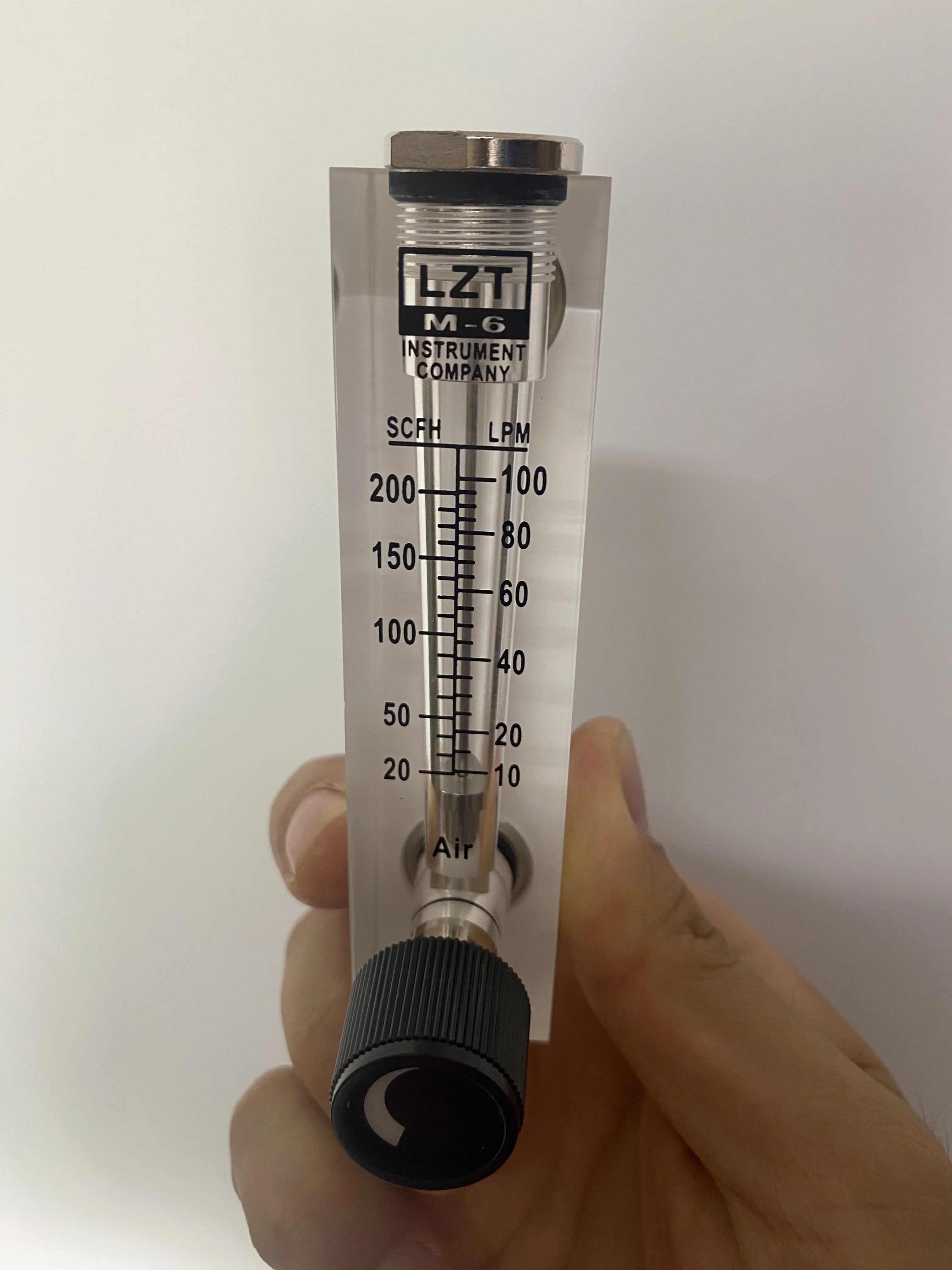 Pmma Gás Air Flowmeter zg Feminino Painel Quadrado tipo Rotâmetro 0.11lpm 10-100lpm 1-10lpm 220lpm 0.55lpm Lzt6t 4