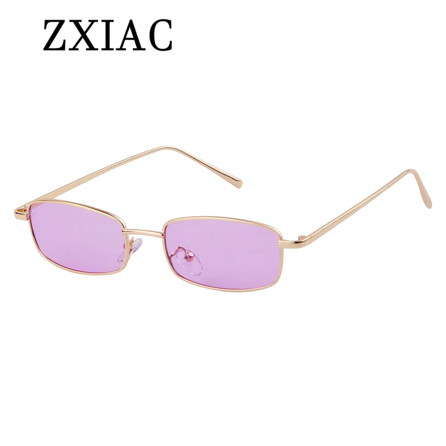 ZXIAC Small Oval Metal Sunglasses Women Men 2024 Fashion Design Retro Lens Sun Glasses Vintage Skinny Slim Wire Narrow Shades